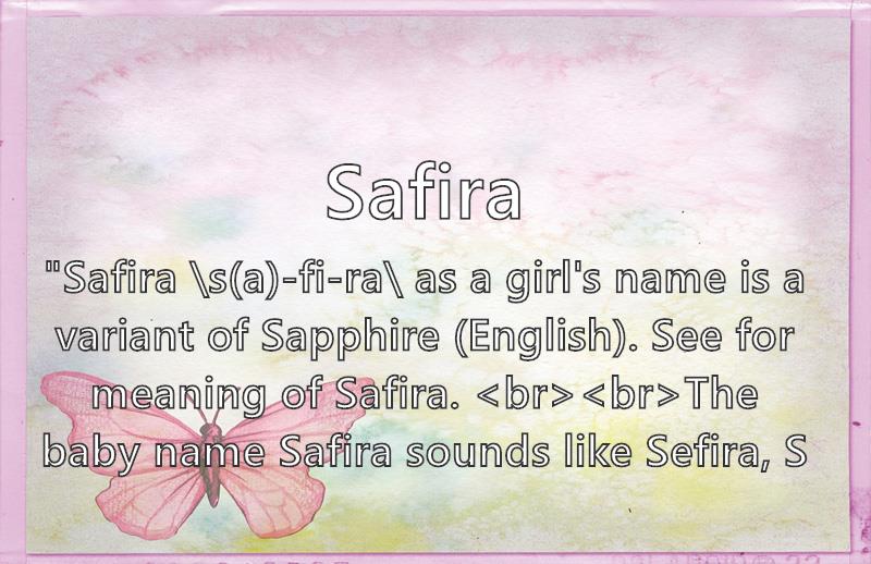 Safira Name Meaning Popularity Similar Names Nicknames And Personality For Safira