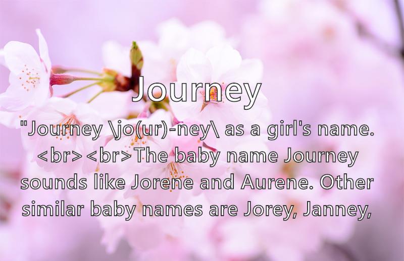 is the name journey rare