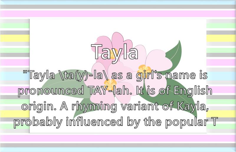 Tayla - What does the girl name Tayla mean? (Name Image)