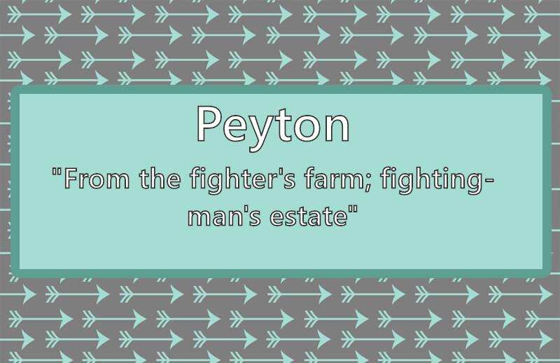 Middle name for Peyton options for Girls